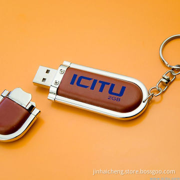 CE, RoHS, FCC, SGS/Promotional Leather USB Memory Stick (T-070)